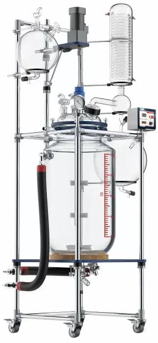 Across International Ai R Series 100L Single Jacketed Glass Reactor package w/ Chiller & Pump