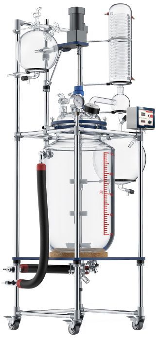 Ai 100L Single or Dual Jacketed Glass Reactor - Winterization Package