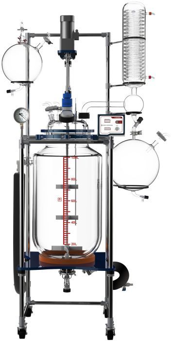 Glass Reactor Ai 100L Single or Dual Jacketed