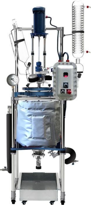 Glass Reactor Ai 20L Jacket w/ Explosion-Proof Motor & Controller 220V