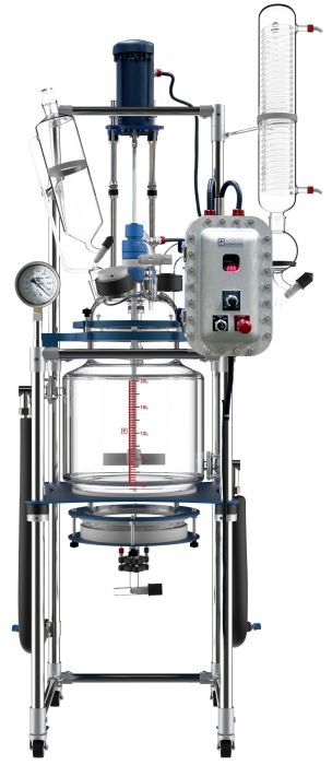 Glass Reactor Ai 20L Jacket w/ Explosion-Proof Motor & Controller 220V