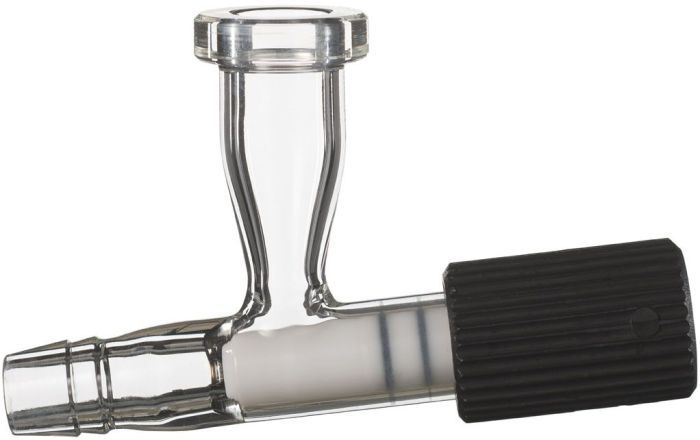 Glass Drain Port with PTFE Valve for Ai Receiving Flasks