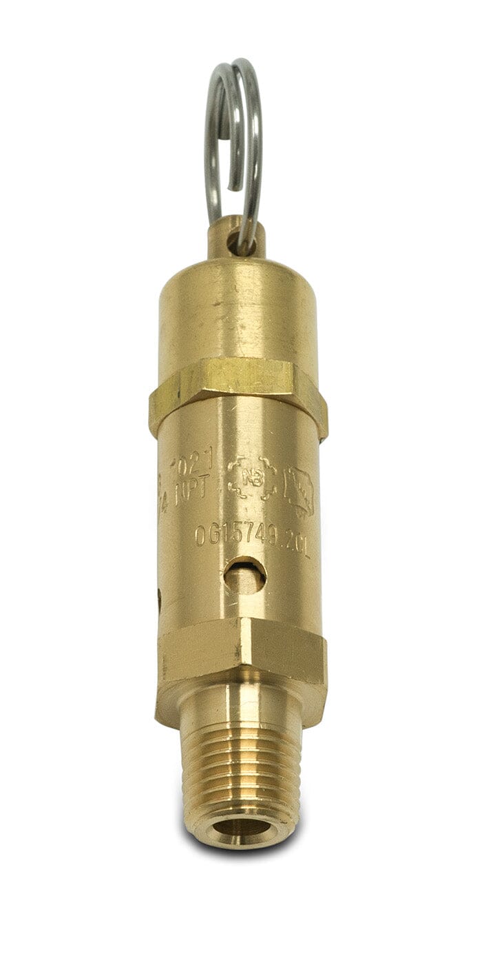 ASME-Code Fast-Acting Pressure-Relief Valve for Air, Test Ring, Brass ...