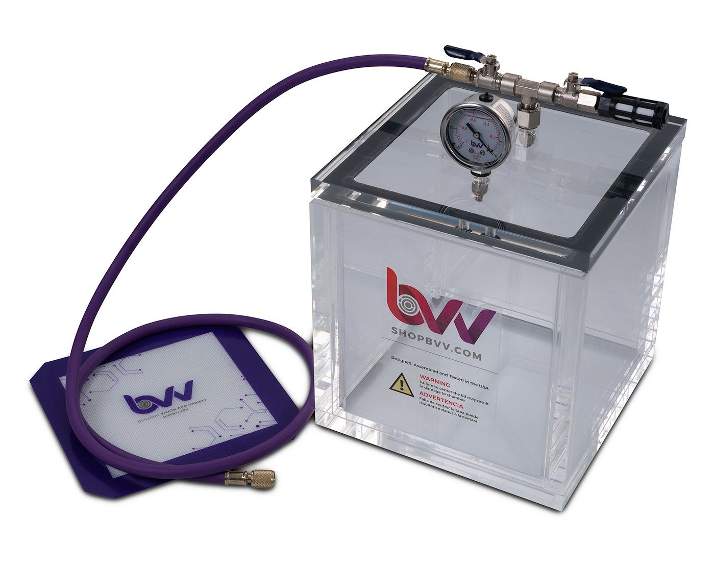 2 Gallon Square Acrylic Vacuum Chamber