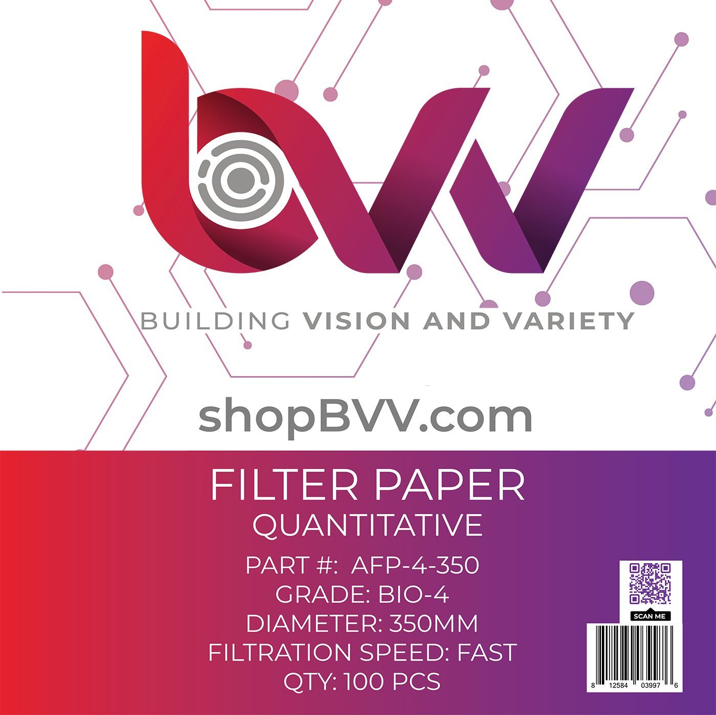 BVV Filter Papers - 350MM - Quantitative