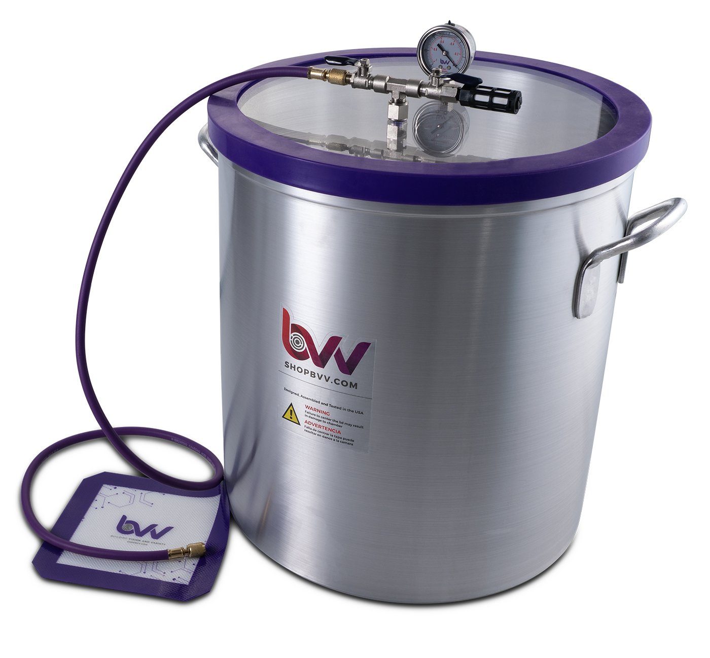 15 Gallon Aluminum Vacuum Chamber and V9D 9CFM Two Stage Vacuum Pump Kit