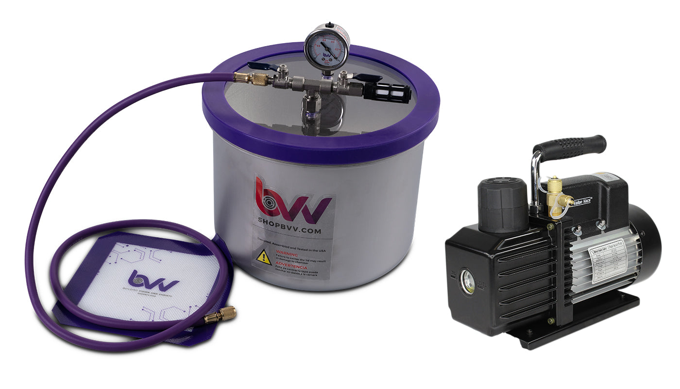 Best Value Vacs 3 Gallon WIDE Stainless Steel Vacuum Chamber and Vacuum Pump Kit