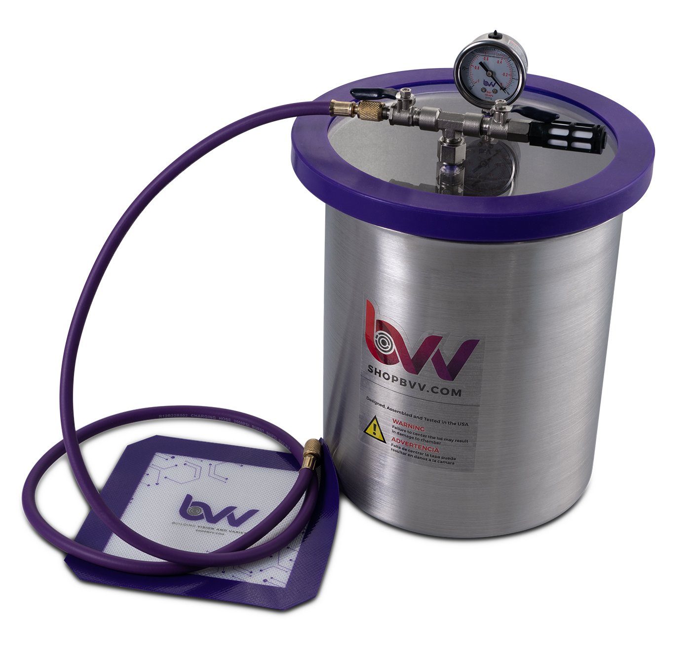 3 Gallon Stainless Steel Vacuum Chamber and Vacuum Pump Kit