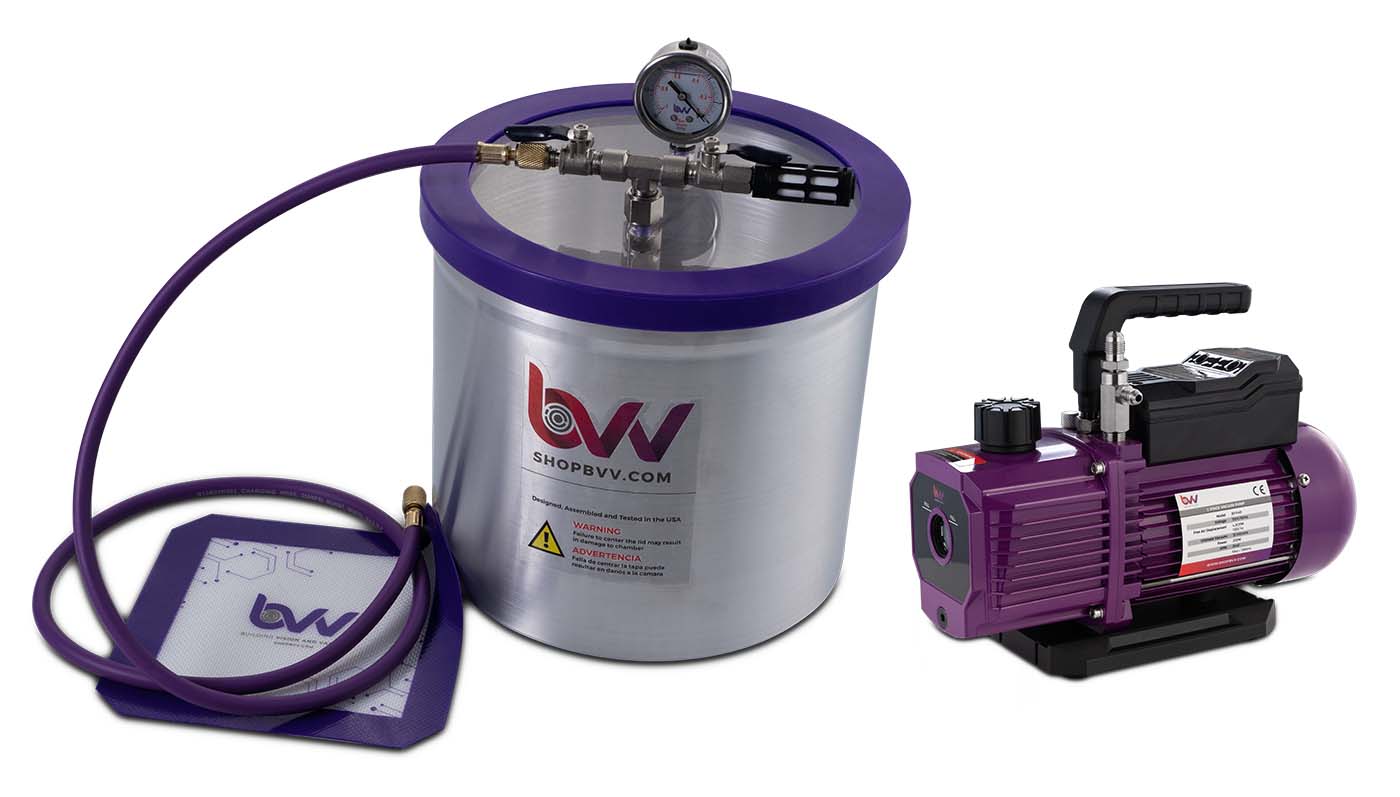 3 Gallon Aluminum Vacuum Chamber and Vacuum Pump Kit