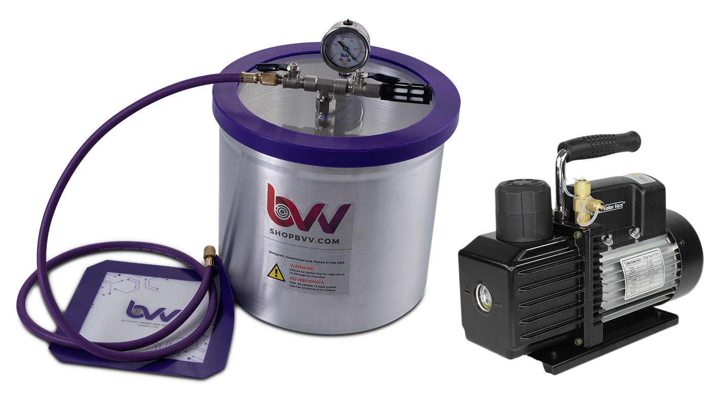 3 Gallon Aluminum Vacuum Chamber and Vacuum Pump Kit