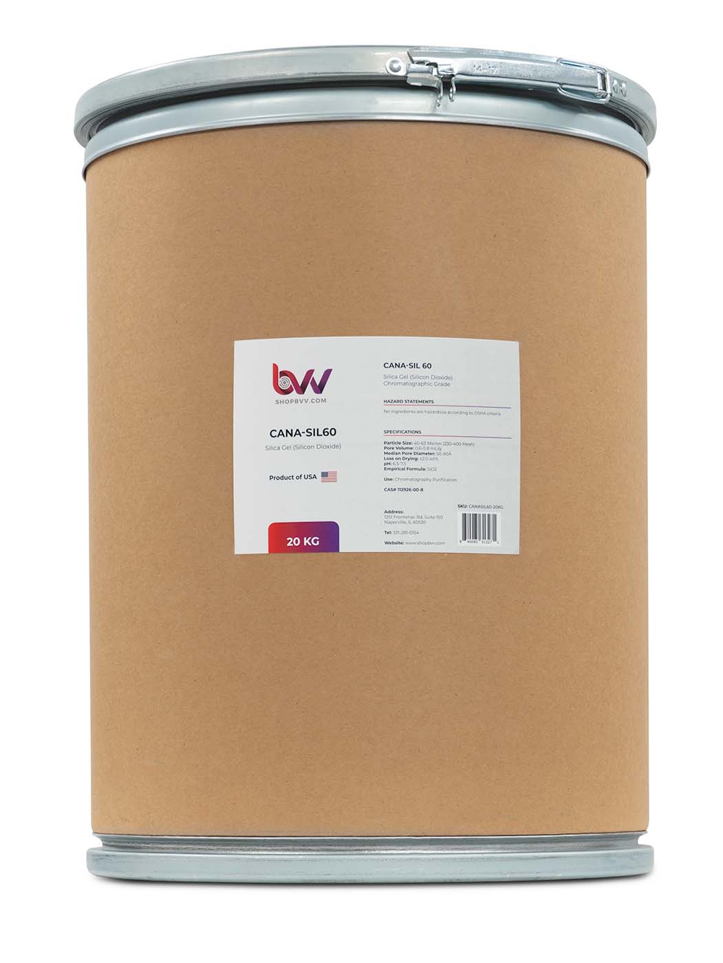 BVV CANA-SIL60™ Silica Gel 60A Chromatographic Grade 40-63 micron (230-400 Mesh)