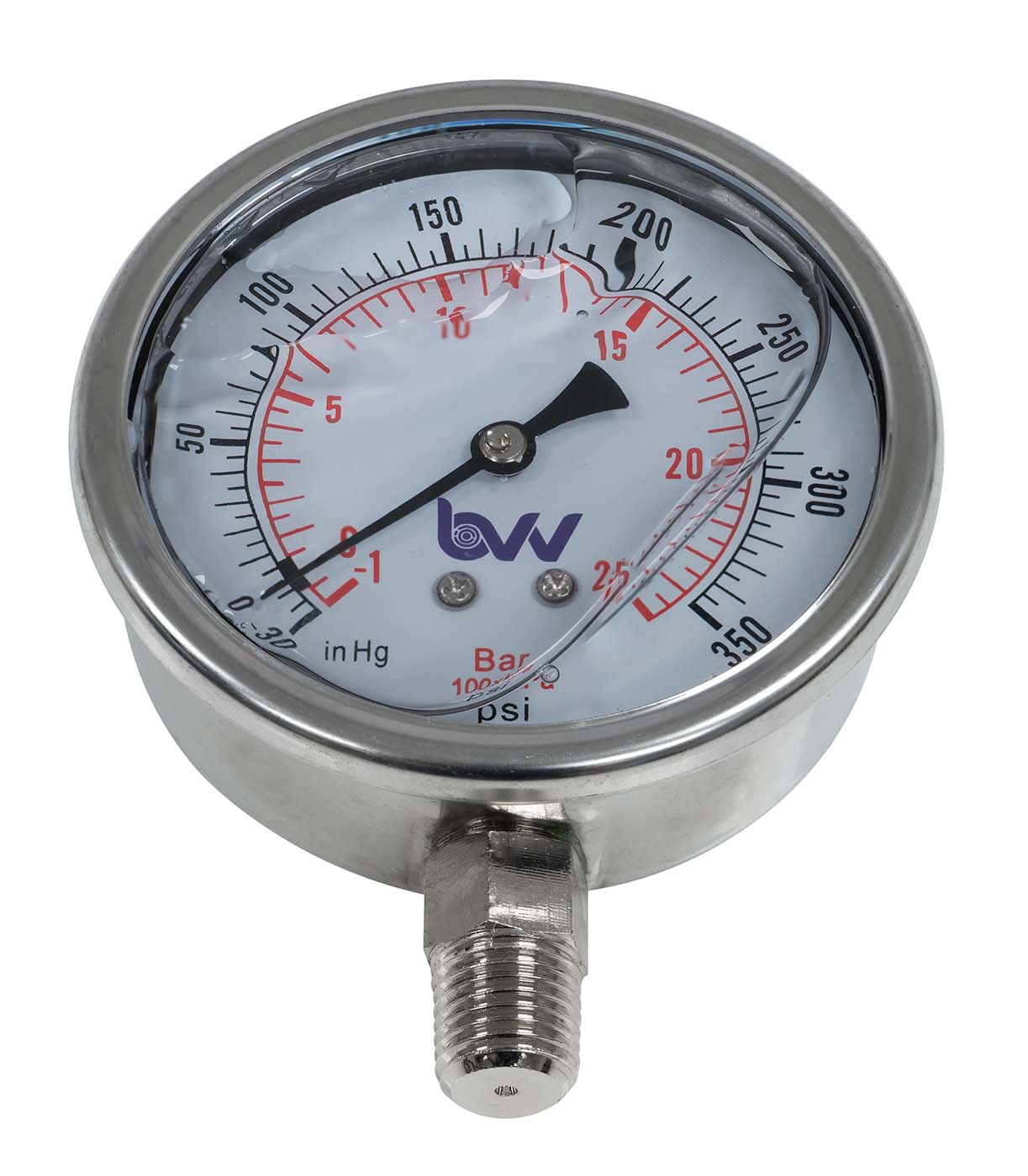 Certified Extractor Gauge (-30) - 350 PSI