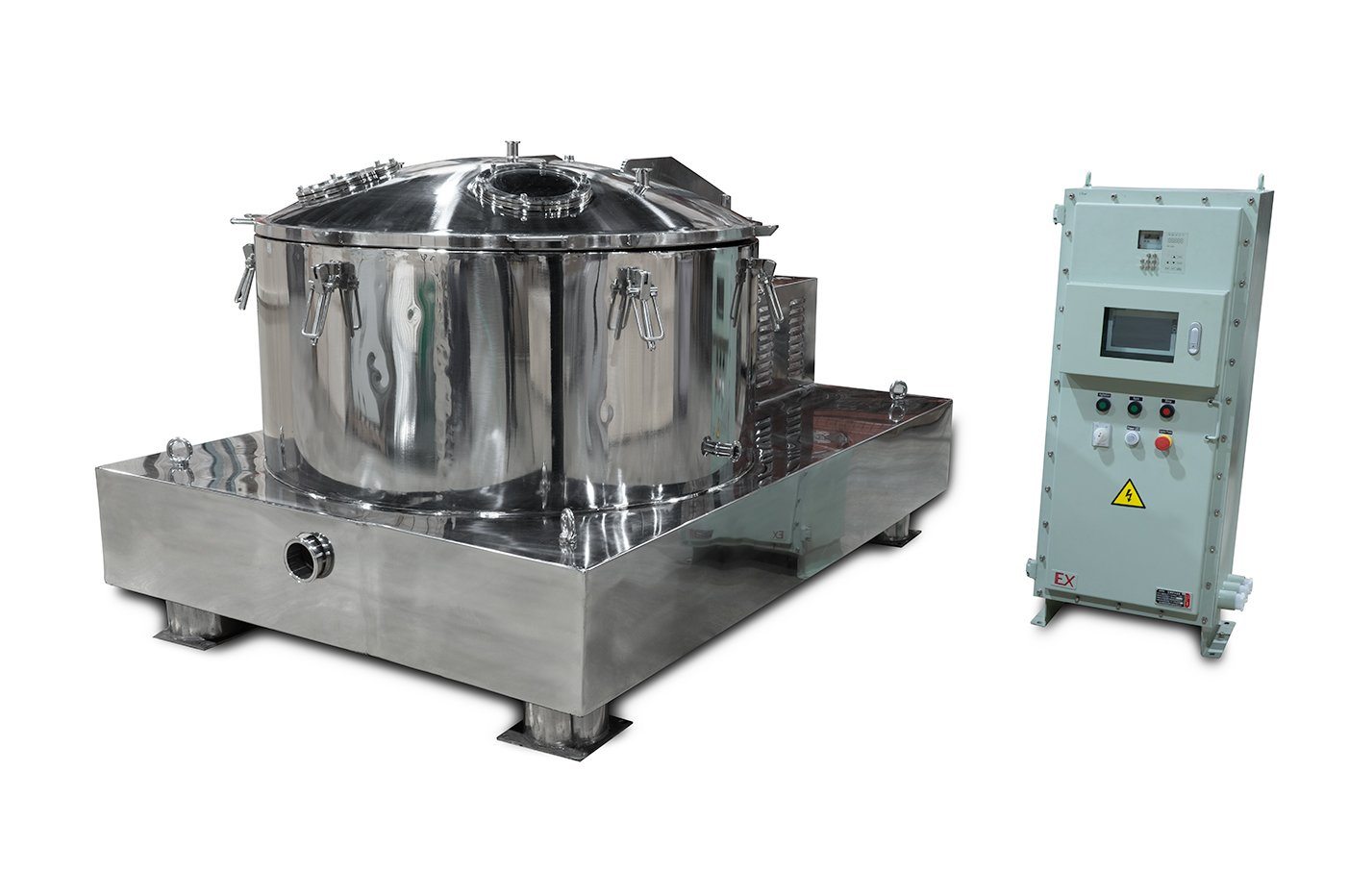 160L Jacketed Stainless Steel Centrifuge with Explosion Proof Motor and Siemens Controller - 55LB Max Capacity