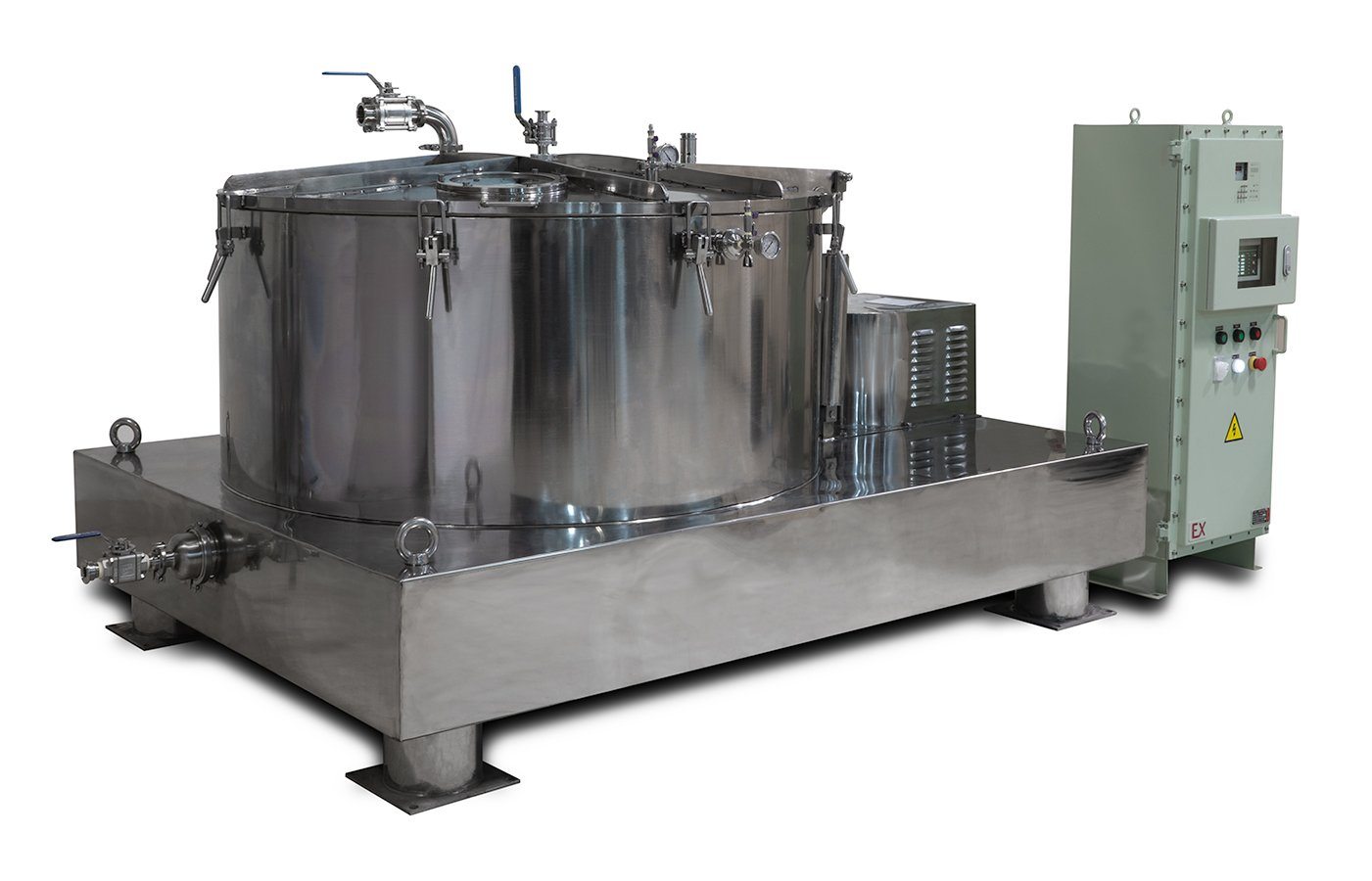 BVV 475L Jacketed Stainless Steel Centrifuge with Explosion Proof Motor and Siemens Controller - 150Lbs Max Capacity
