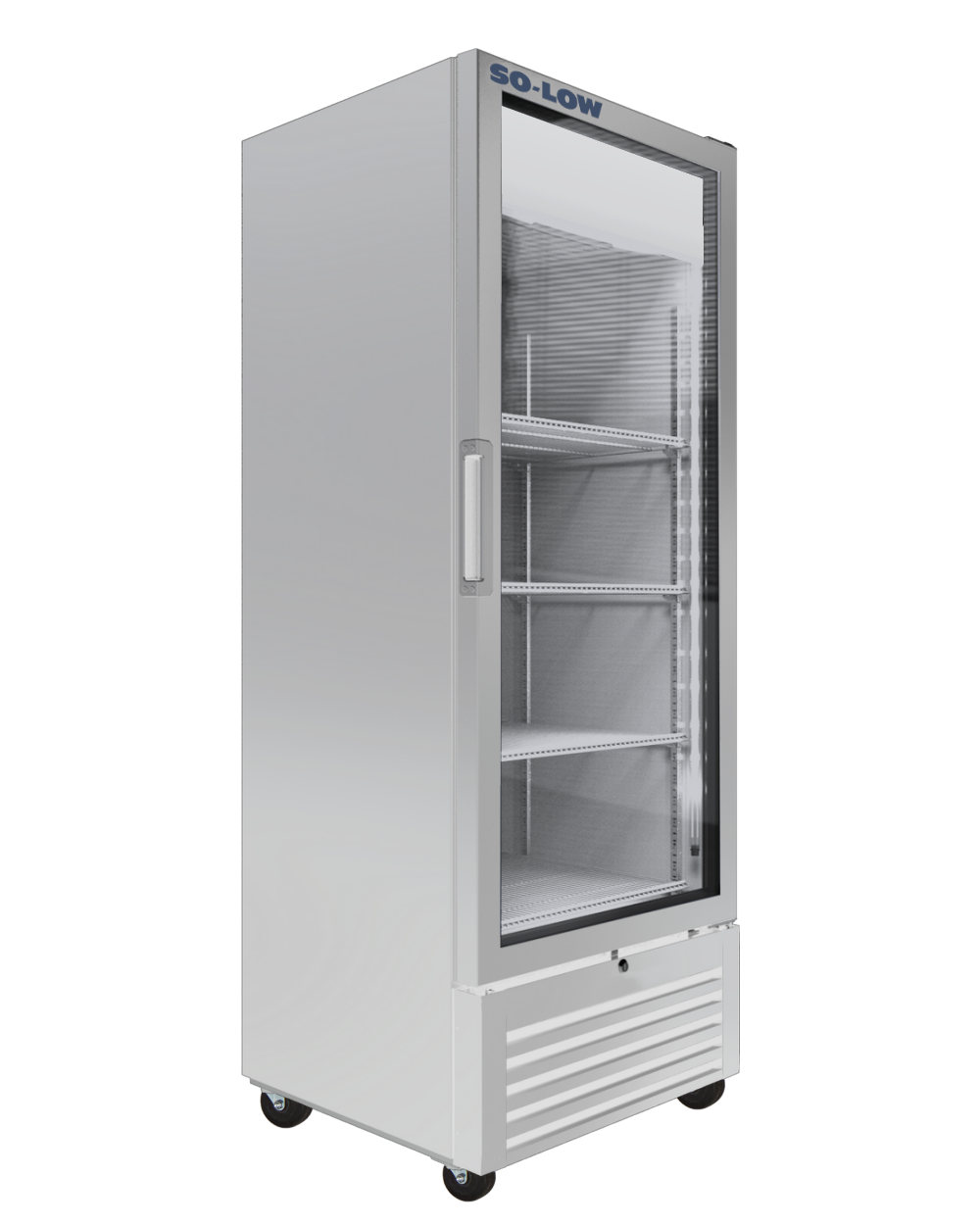 So-Low 2ºC to 8ºC, 15 cu. ft., one glass door, Cycle defrost, 115v