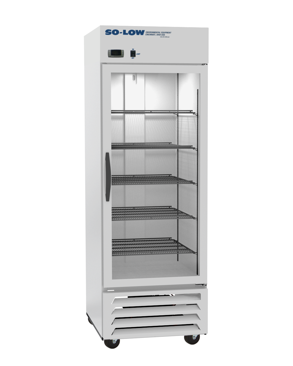 So-Low 2ºC to 8ºC, 23 cu.ft., single glass door, Cycle Defrost, 115v