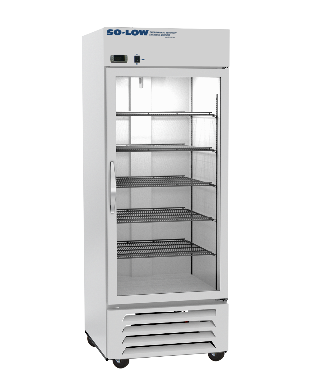 So-Low 2ºC to 8ºC, 27 cu.ft., single glass door, Cycle Defrost, 115v