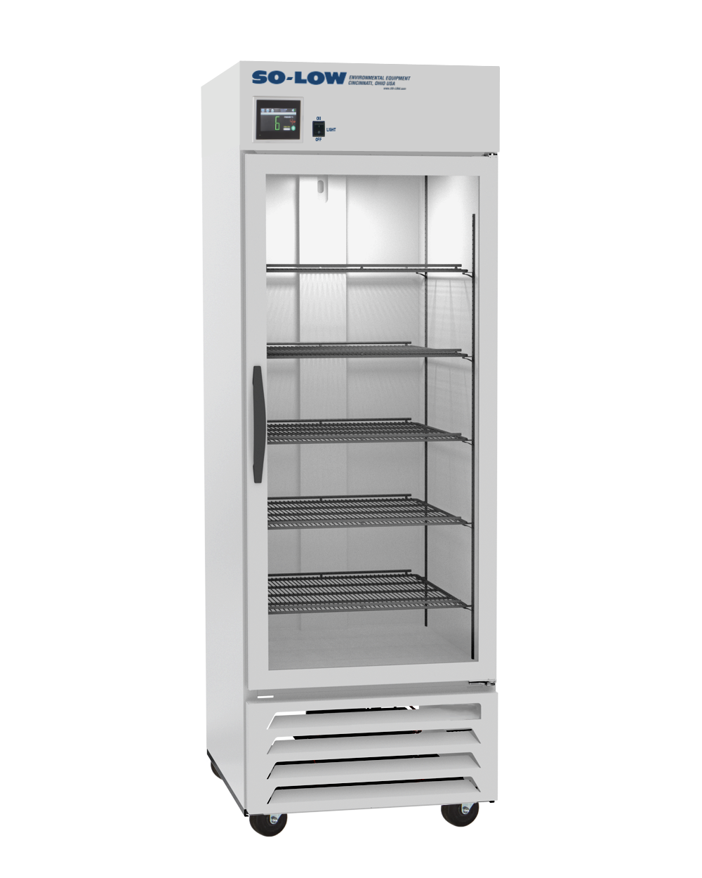 So-Low 2ºC to 8ºC, 23 cu.ft., single glass door, Cycle Defrost, 115v
