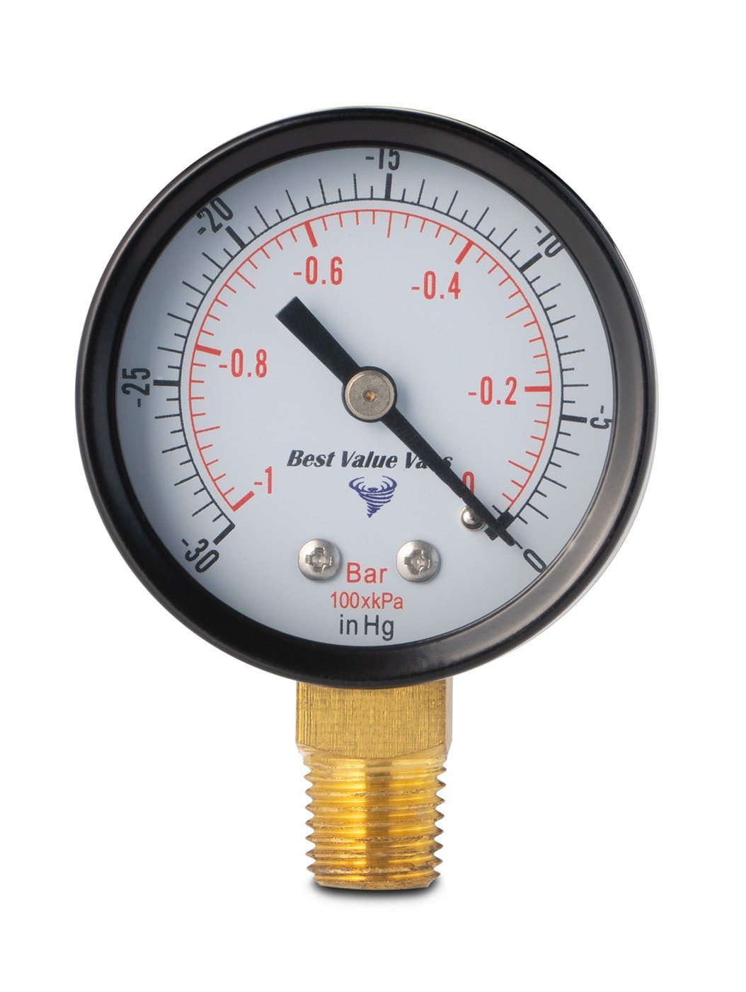 Dry Utility Vacuum/Pressure Gauge - Bottom Mount