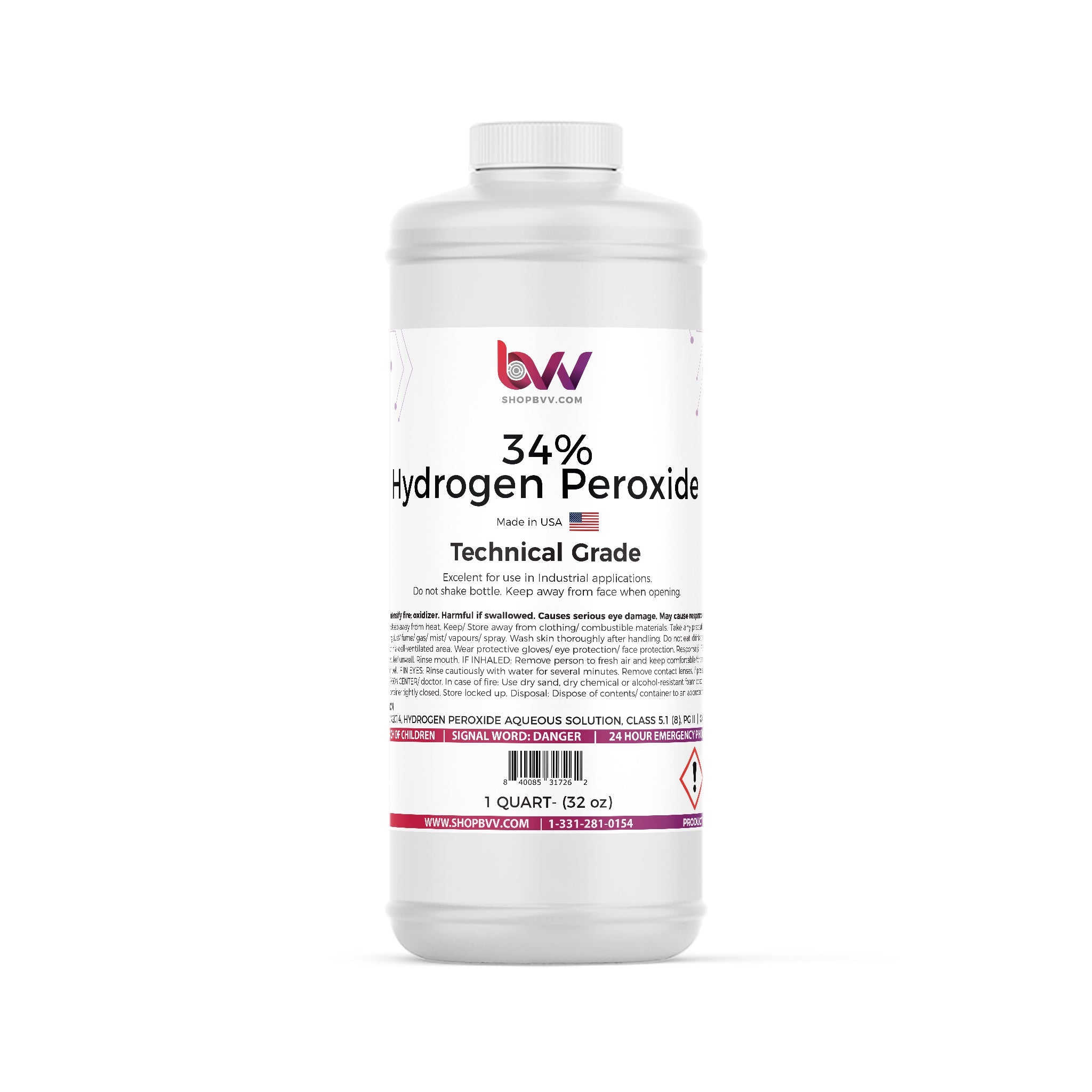 BVV 34% Hydrogen Peroxide Technical Industrial Grade, Oxygenator ...