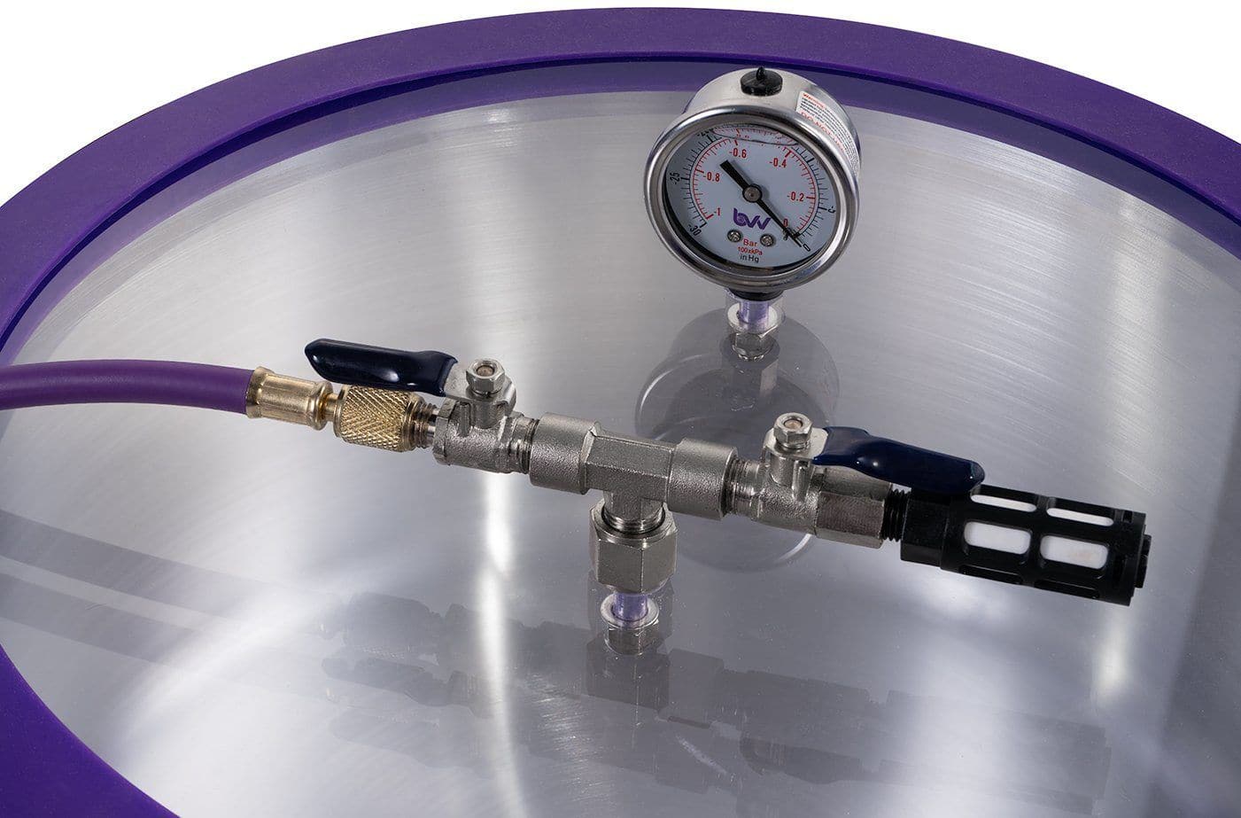 BVV Best Value Vacs 3 Gallon WIDE Stainless Steel Vacuum Chamber W/GLASS LID