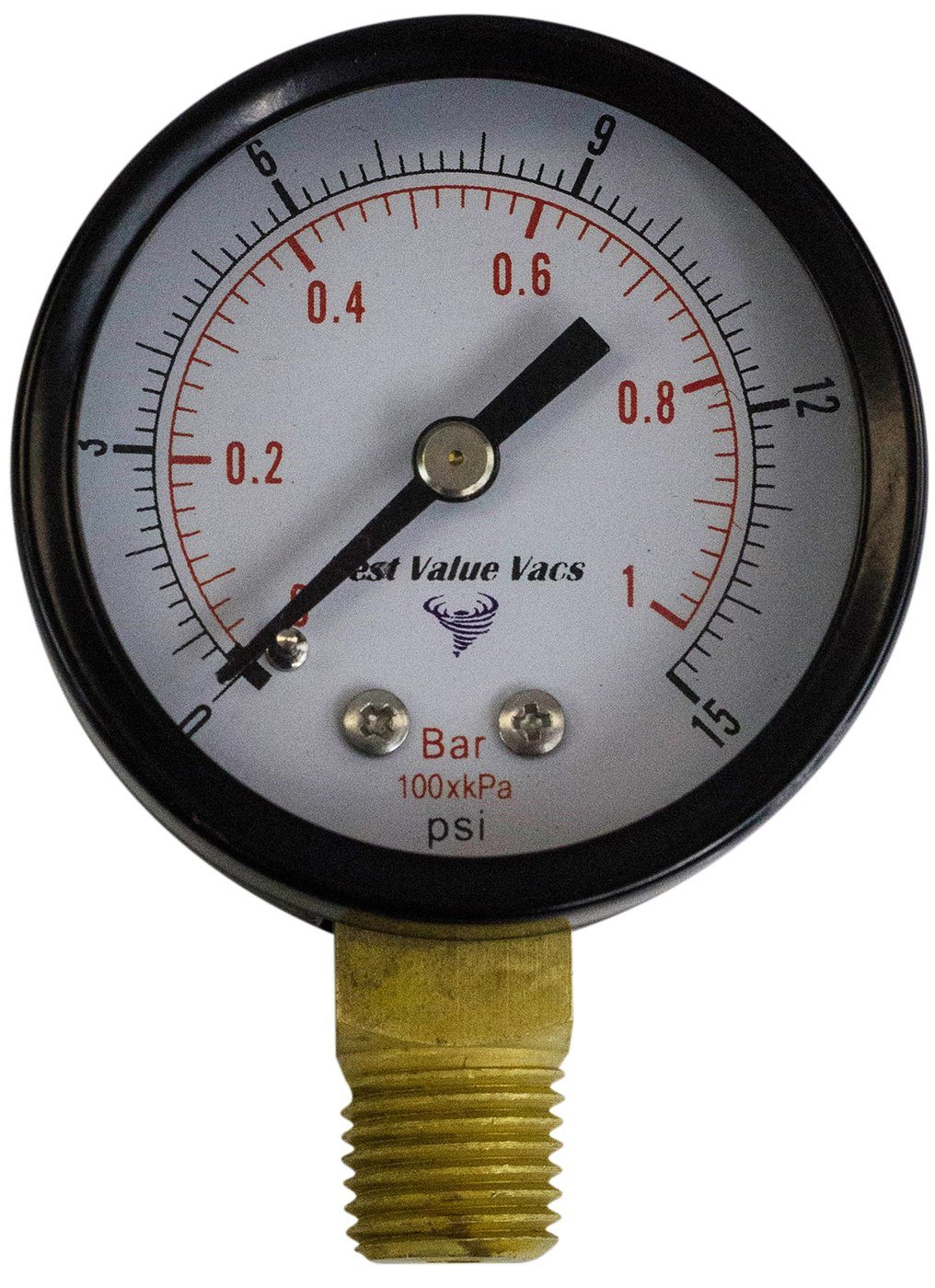 Dry Utility Vacuum/Pressure Gauge - Bottom Mount