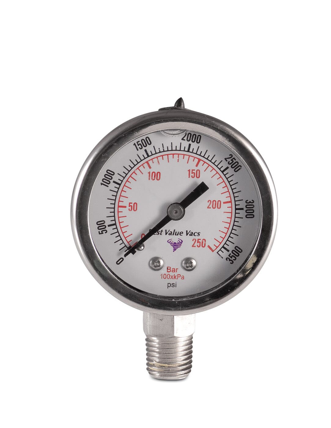 Oil Filled Vacuum/Pressure Gauge - Bottom Mount - 1/4" MNPT