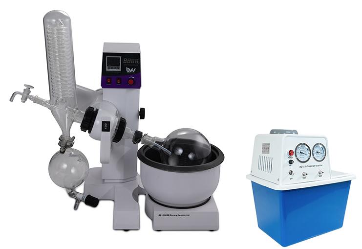 2L Electric Rotary Evaporator Kit with Water Circulation Vacuum Pump