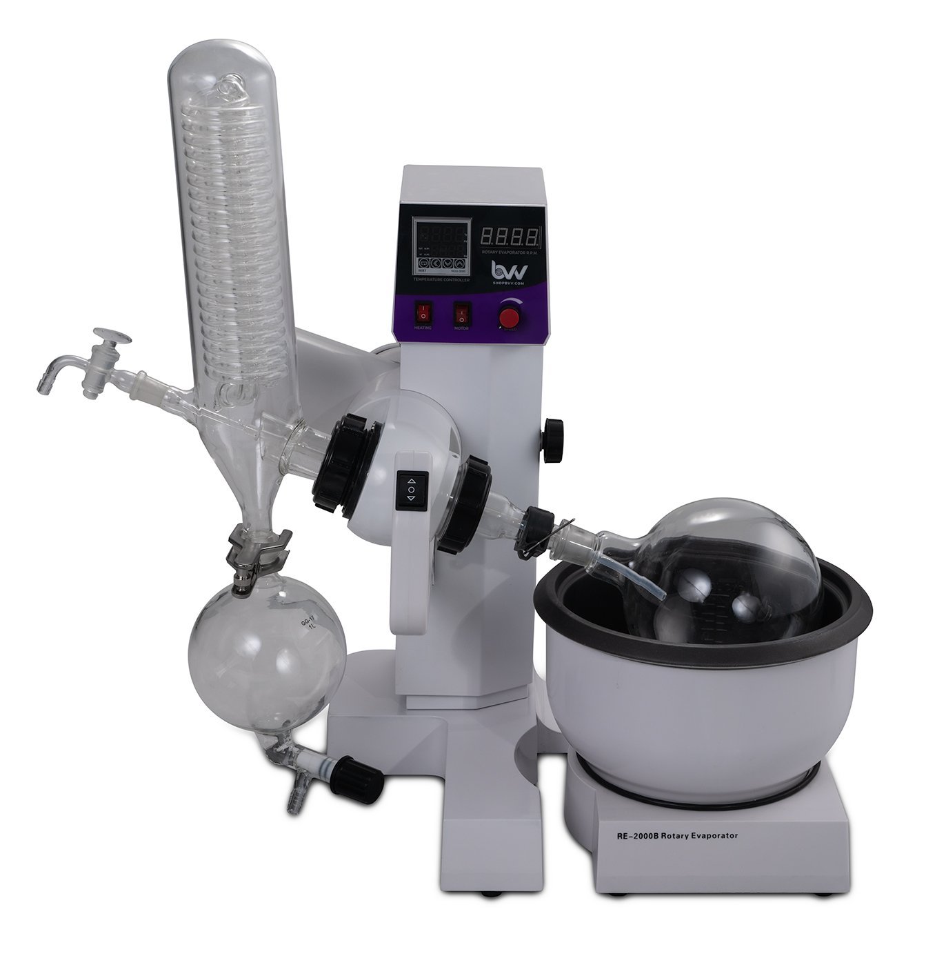 2L Electric Rotary Evaporator Kit with Water Circulation Vacuum Pump