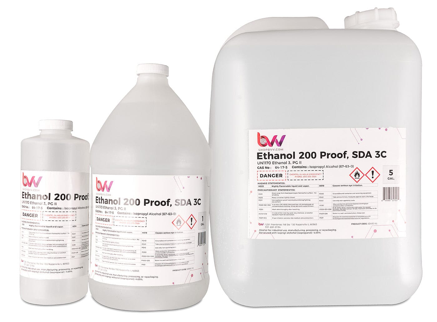 Ethanol 200 Proof, SDA 3C (100% ABV) Lab Grade