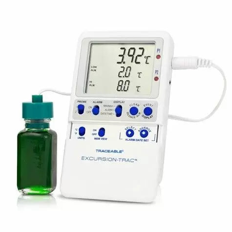 Traceable® Excursion-Trac™ Data Logging Refrigerator/Freezer Thermometer, 1 bottle probe