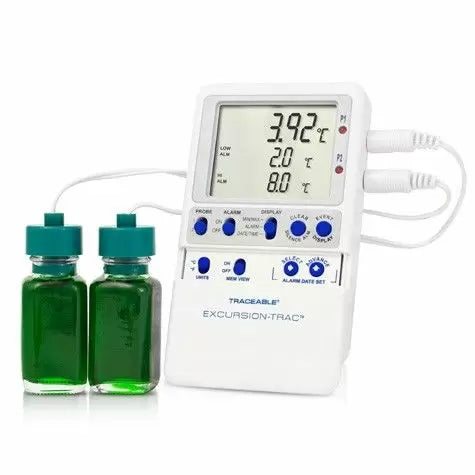 Traceable® Excursion-Trac™ Data Logging Refrigerator/Freezer Thermometer, 2 bottle probe