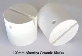 Across International Alumina Ceramic Thermal Tube Blocks for Tubes OD 40mm to 120mm