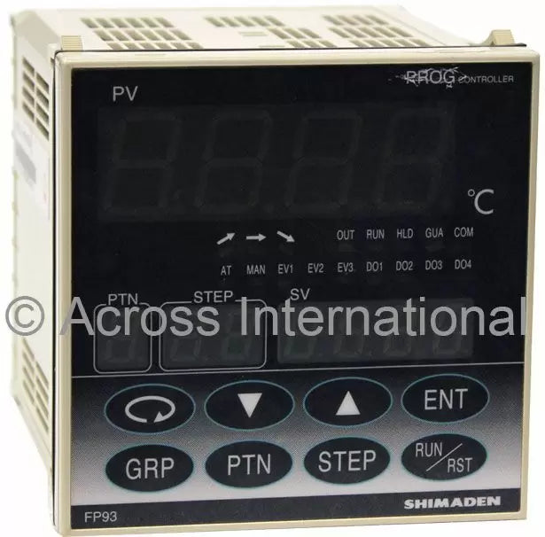 Across International Shimaden FP93 Temperature Controller with 40-Segement Ramp PID