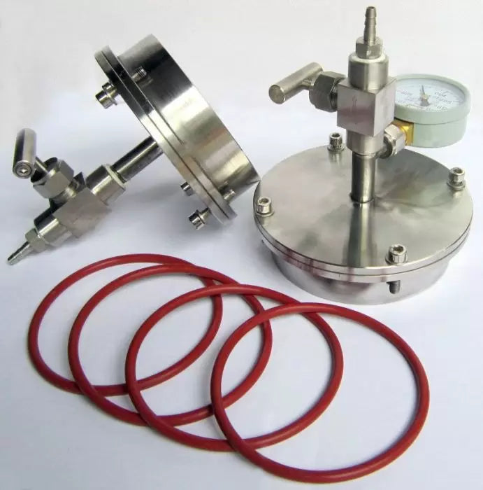 Across International Stainless Steel Vacuum Sealing Flange Kit for 25-150mm OD Tubes