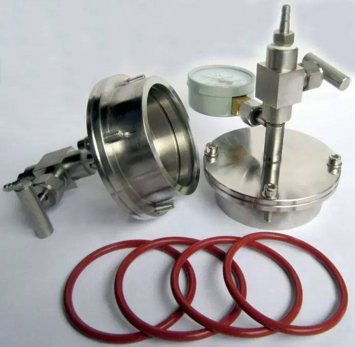 Across International Stainless Steel Vacuum Sealing Flange Kit for 25-150mm OD Tubes