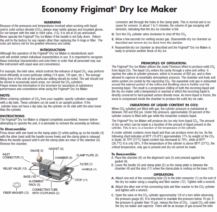 Across International Bel-Art Frigimat Economy Block Dry Ice Maker