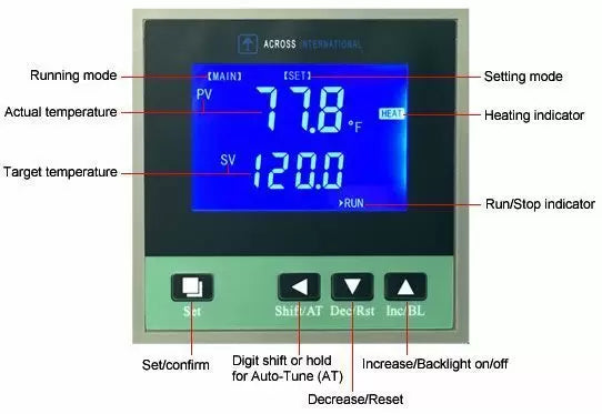 Across International 3rd Gen Controller for Ai AT75 AT75a AT160 Vacuum Ovens -110V