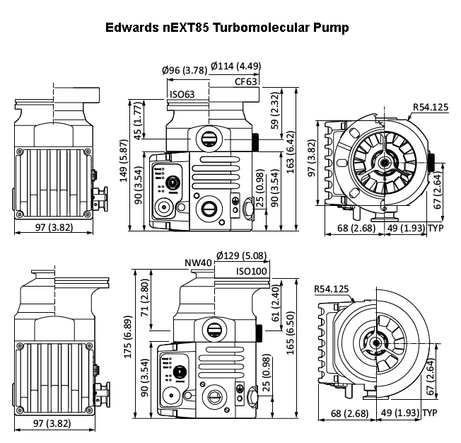 Across International Edwards nEXT85 Turbo Pump Package