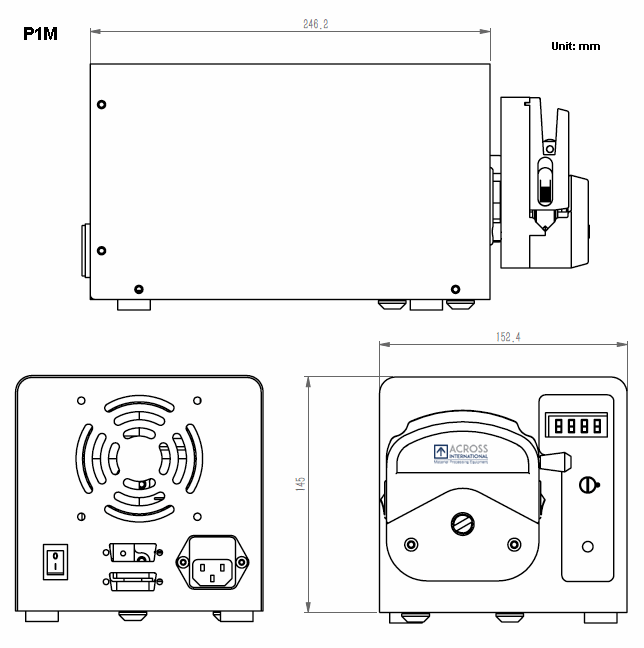 Across International Ai P04M 0.4L/min Compact Peristaltic Pump ETL