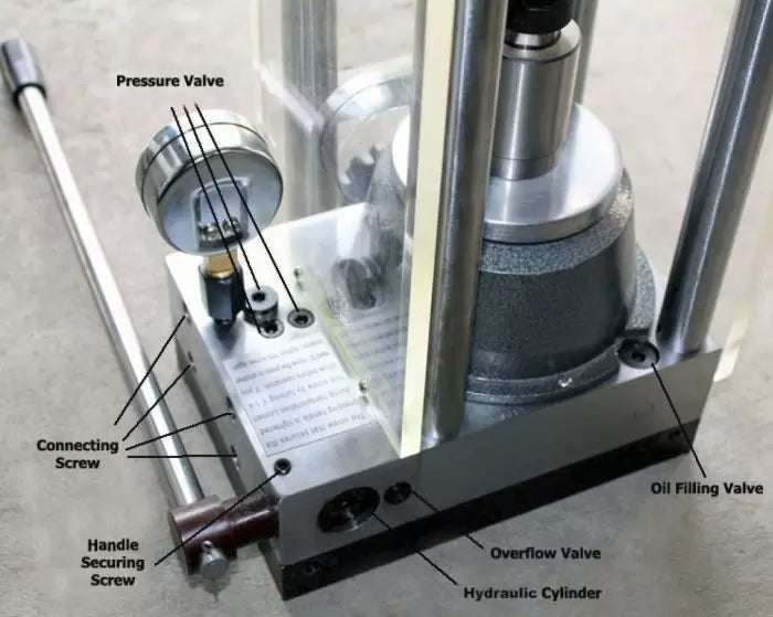 40-Ton Laboratory Pellet Press with Built-in Hydraulic Pump