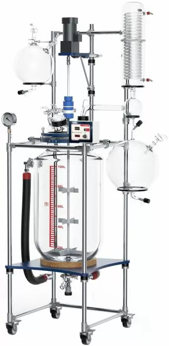 Ai 100L Single or Dual Jacketed Glass Reactor