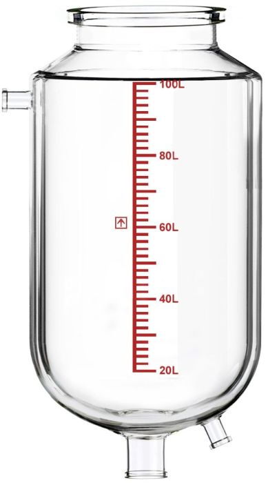 Across International Single-Jacketed 100L Reactor Vessel for Ai R100 Glass Reactors