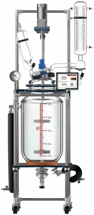 Across International Ai 50L Single or Dual Jacketed Glass Reactor Systems
