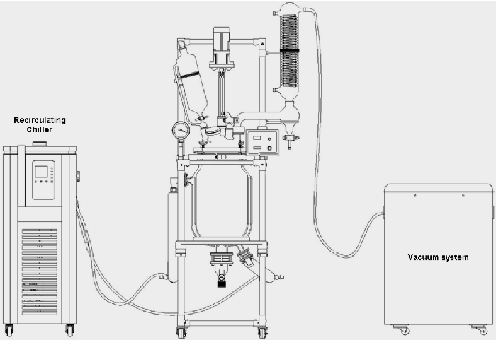 Ai 20L Single or Dual Jacketed Glass Reactor w/ Chiller & Pump