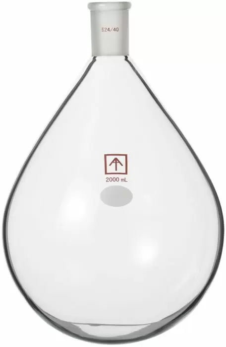 Across International Ai 24/40 Heavy Wall 2000mL Oval-Shaped Round Bottom Flask