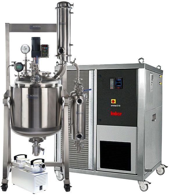Across International Ai Dual-Jacketed 100L 316L SST Reactor Crystallization Package