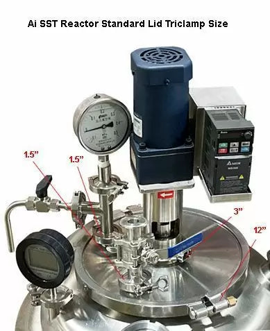 Across International Ai ETL C1D1 Dual-Jacketed 100L 316L-Grade Stainless Steel Reactor