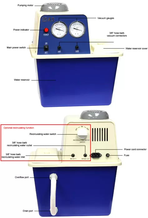 Across International Ai WaterVac 0.7 cfm 2-Head Water Aspirator Vacuum Pump